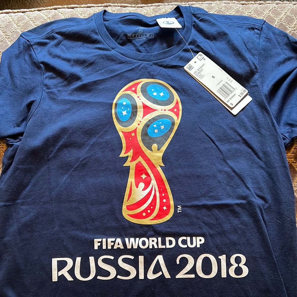 Blue Adidas World Cup T-shirt. Brand new.